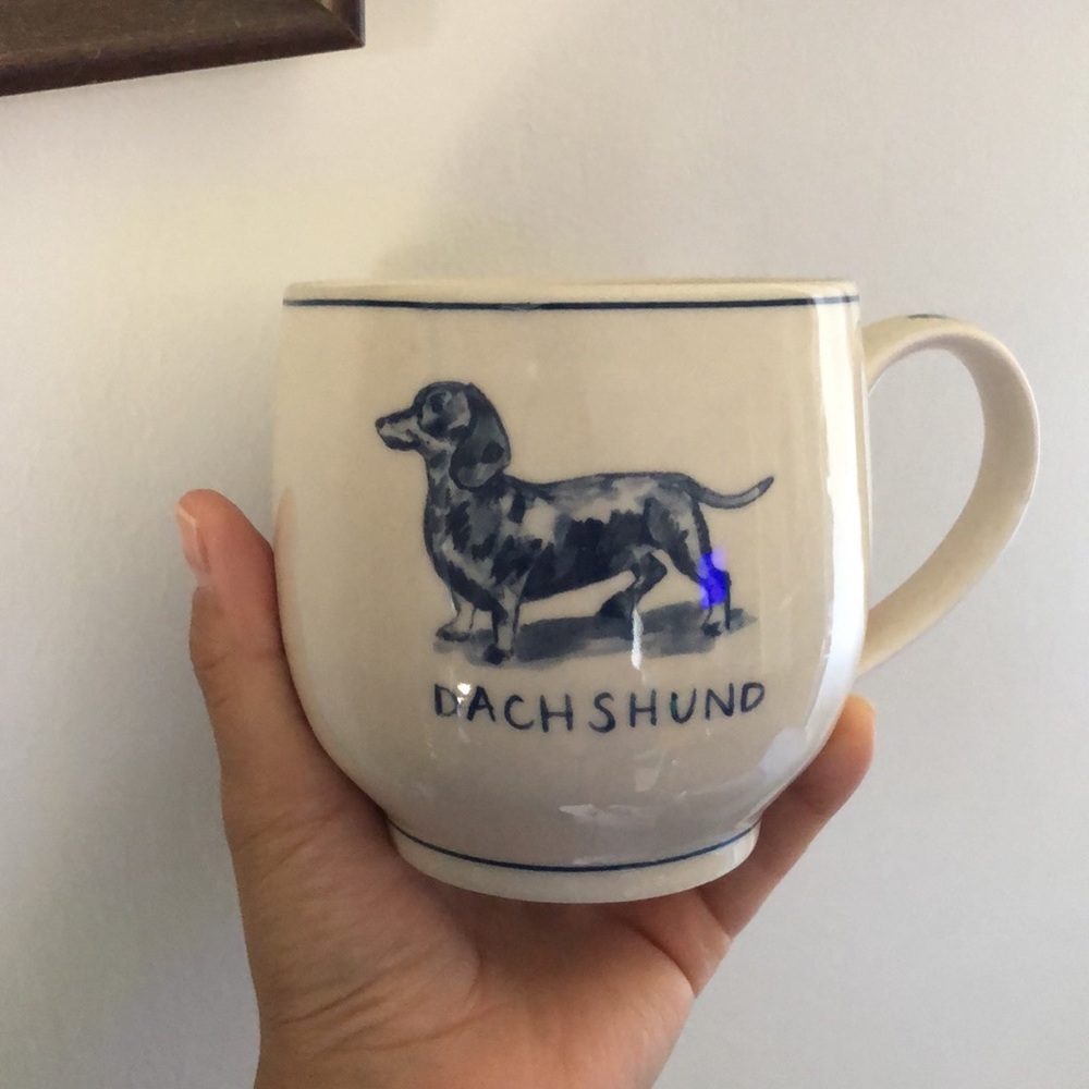 Dachshund mug from Anthropologie.